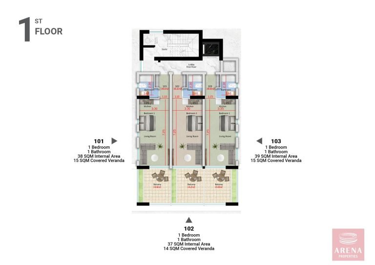 1 Bedroom Apartment for Sale in Larnaca District