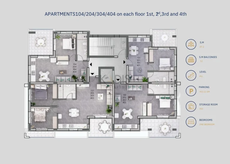 1 Bedroom Apartment for Sale in Trachoni Lemesou, Limassol District