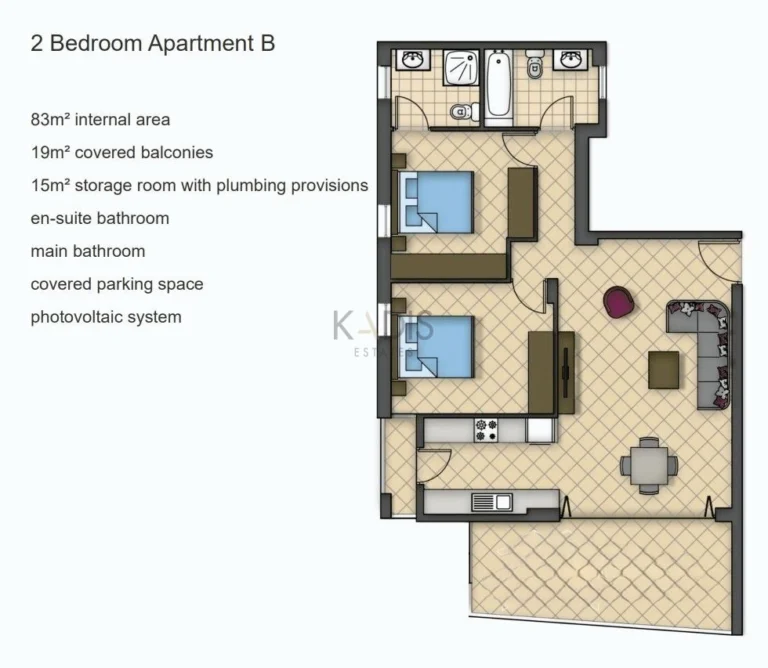 2 Bedroom Apartment for Sale in Limassol – Agia Fyla