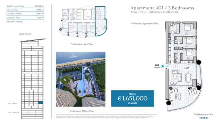 3 Bedroom Apartment for Sale in Limassol – Marina