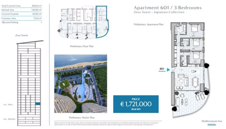 3 Bedroom Apartment for Sale in Limassol – Marina