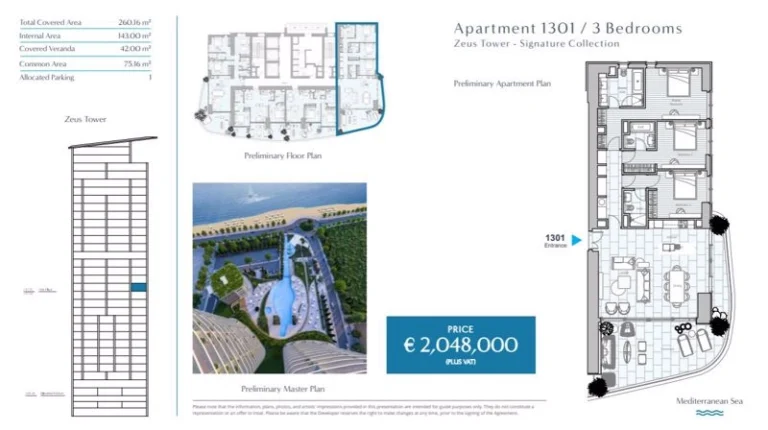 3 Bedroom Apartment for Sale in Limassol – Marina