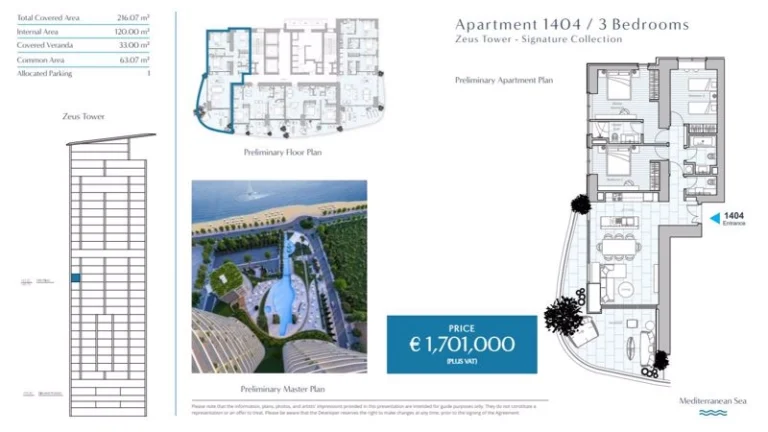 3 Bedroom Apartment for Sale in Limassol – Marina