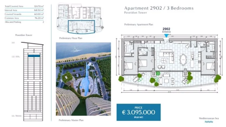 3 Bedroom Apartment for Sale in Limassol – Marina