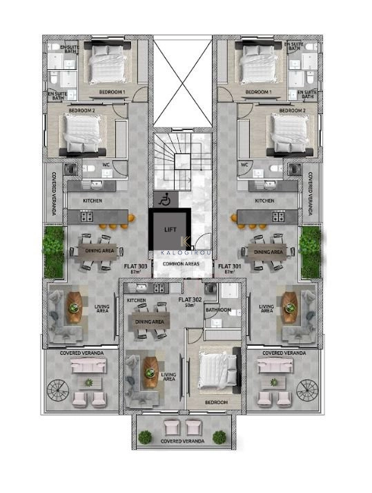 2 Bedroom Apartment for Sale in Agios Dometios, Nicosia District