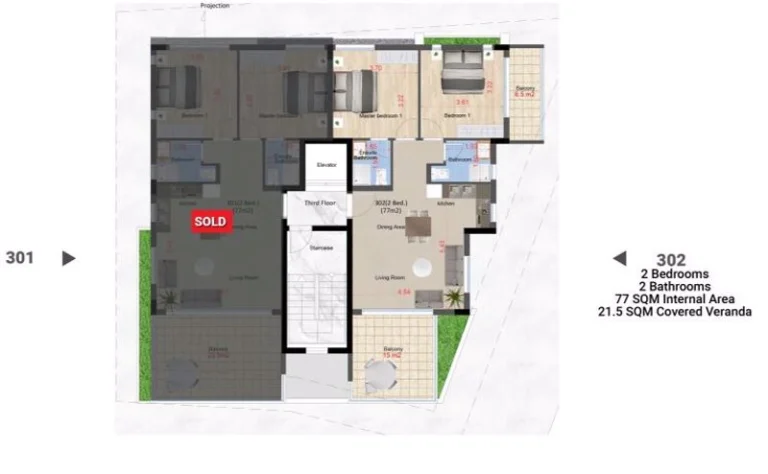 2 Bedroom Apartment for Sale in Larnaca