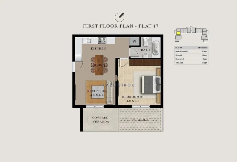 1 Bedroom Apartment for Sale in Pyla, Larnaca District
