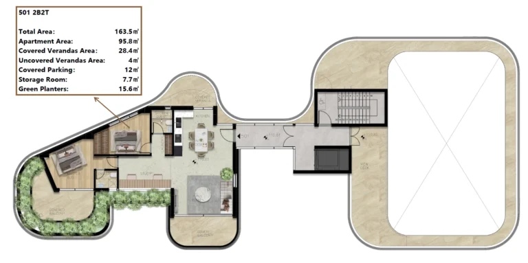 2 Bedroom Apartment for Sale in Paphos – Agios Theodoros