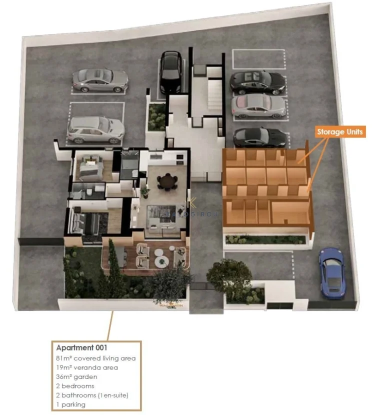 2 Bedroom Apartment for Sale in Aradippou, Larnaca District