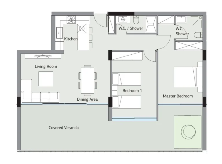 2 Bedroom Apartment for Sale in Germasogeia, Limassol District