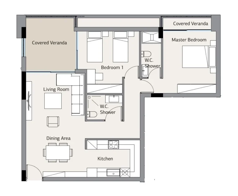 2 Bedroom Apartment for Sale in Germasogeia, Limassol District