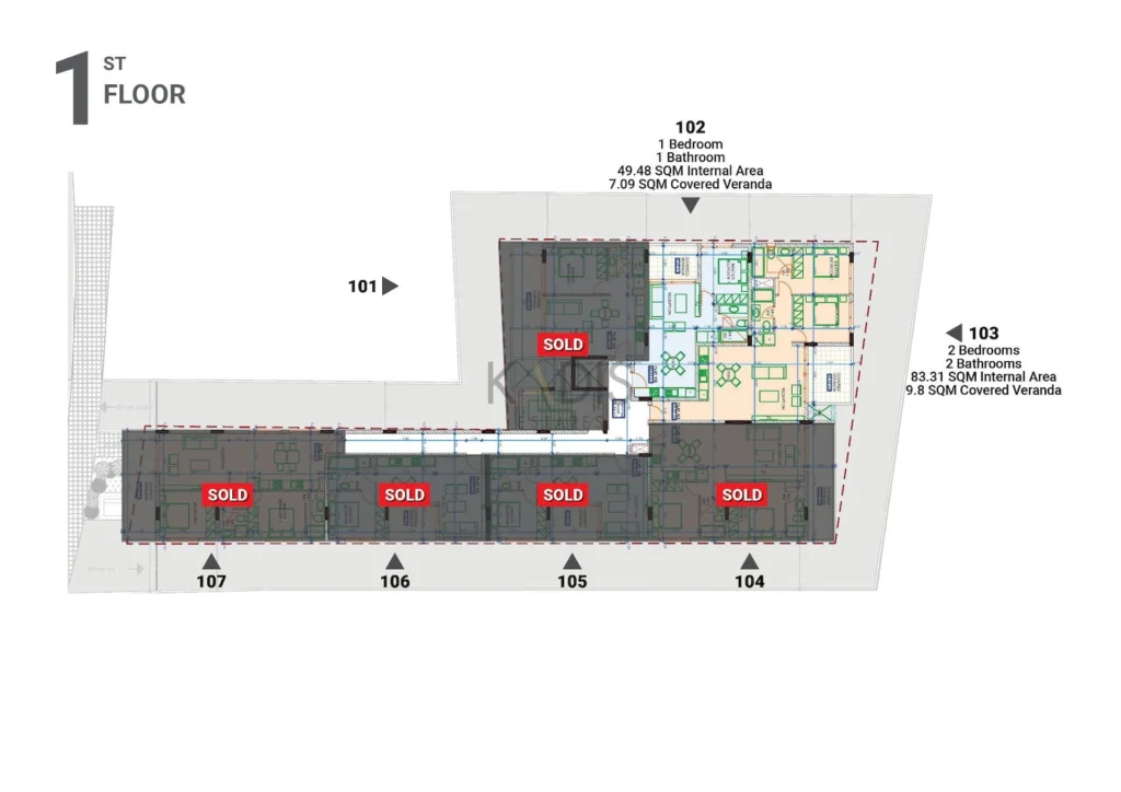 1 Bedroom Apartment for Sale in Livadia Larnakas, Larnaca District