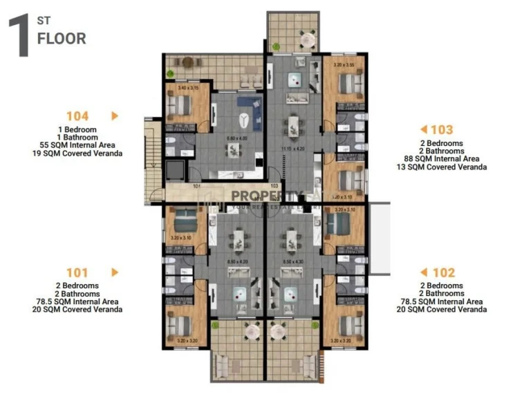 1 Bedroom Apartment for Sale in Parekklisia, Limassol District