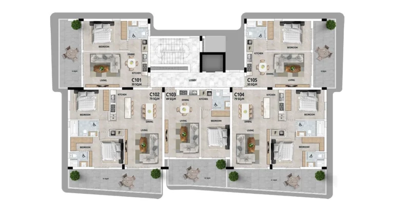 1 Bedroom Apartment for Sale in Larnaca District