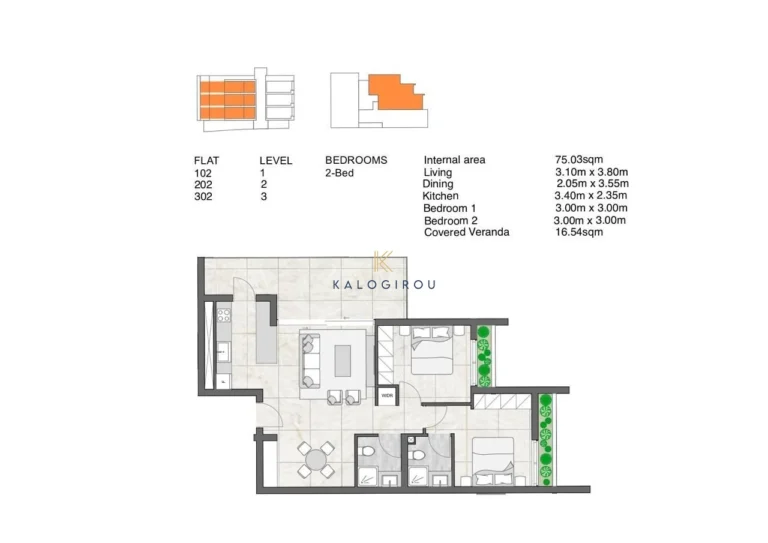 1 Bedroom Apartment for Sale in Larnaca District