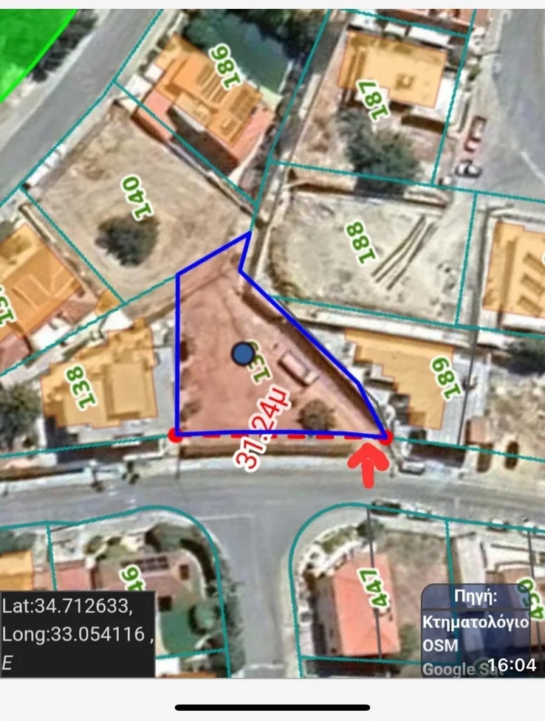 544m² Plot for Sale in Limassol – Agios Athanasios