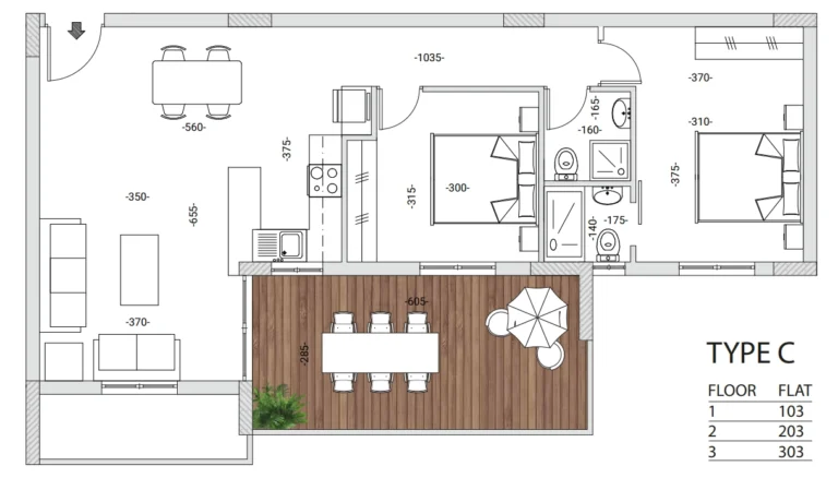 2 Bedroom Apartment for Sale in Larnaca – Sotiros