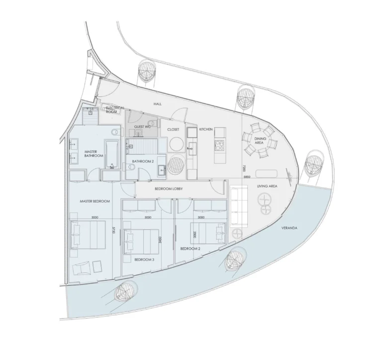 3 Bedroom Apartment for Sale in Famagusta – Agia Napa