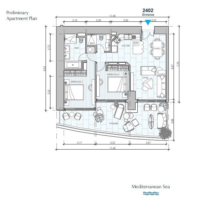 2 Bedroom Apartment for Sale in Nicosia – Agios Ioannis, Limassol District