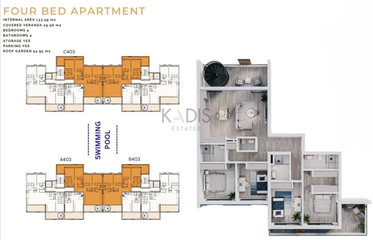 4 Bedroom Apartment for Sale in Limassol – Zakaki