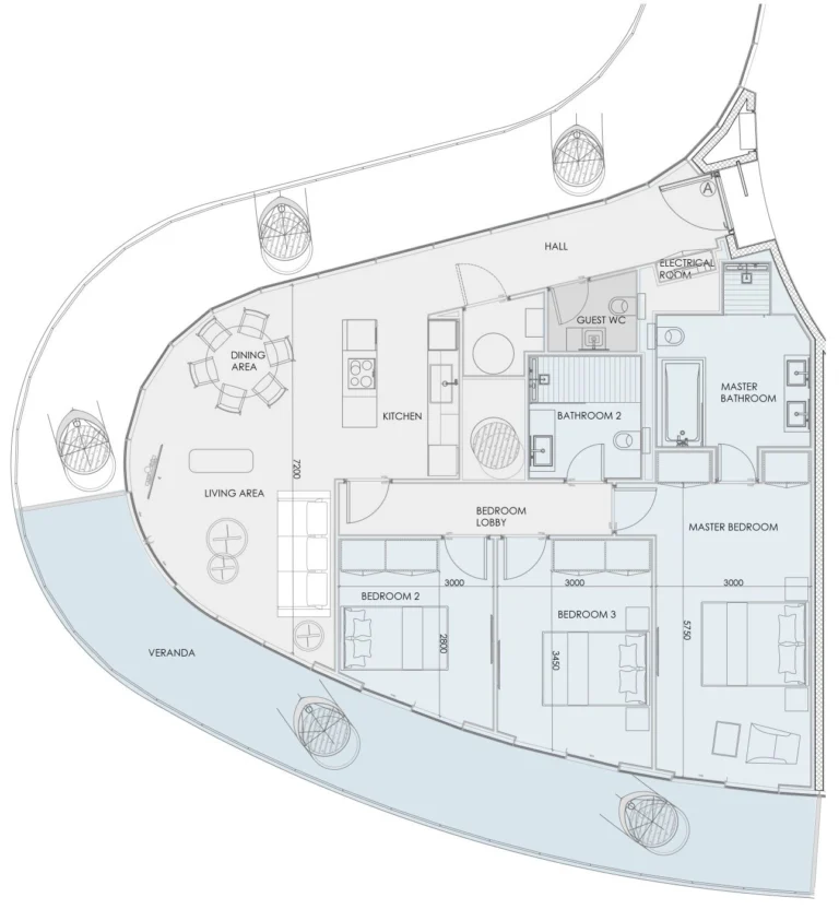 3 Bedroom Apartment for Sale in Famagusta – Agia Napa