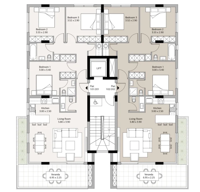 3 Bedroom Apartment for Sale in Limassol – Agios Nektarios