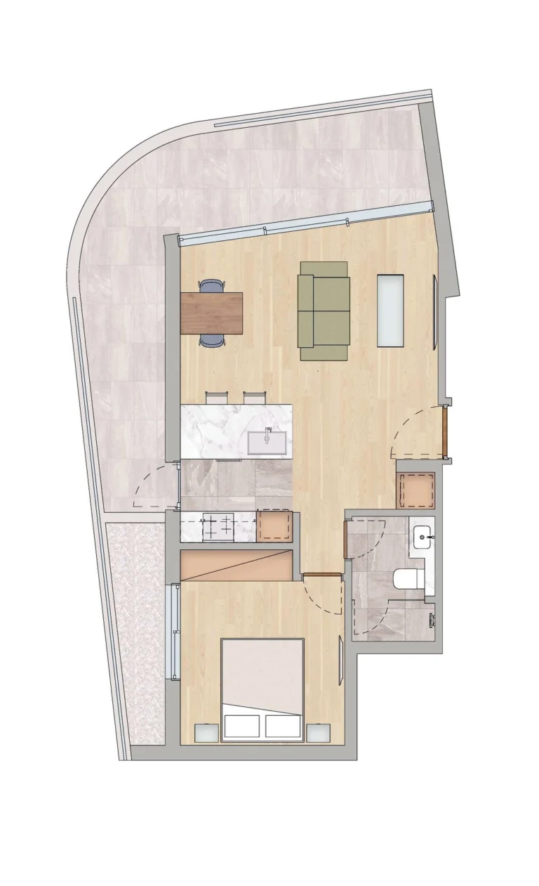 1 Bedroom Apartment for Sale in Limassol – Katholiki