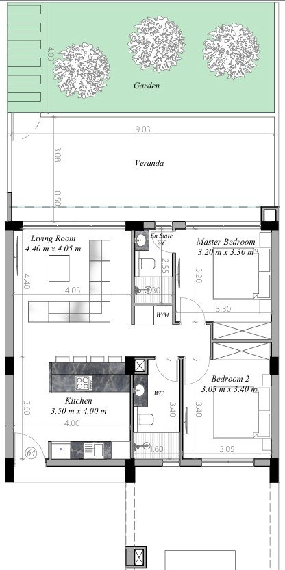 2 Bedroom Apartment for Sale in Kapparis, Famagusta District