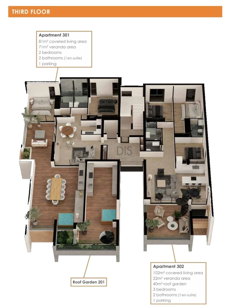 3 Bedroom Apartment for Sale in Aradippou, Larnaca District