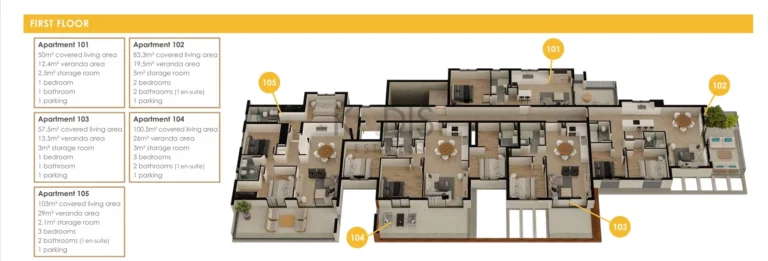 1 Bedroom Apartment for Sale in Oroklini, Larnaca District