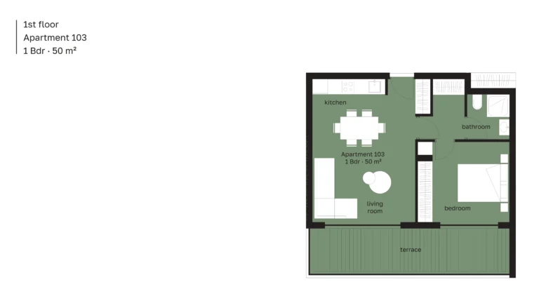 1 Bedroom Apartment for Sale in Nicosia – Agios Ioannis, Limassol District