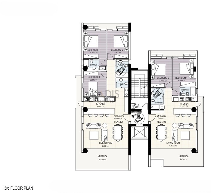 3 Bedroom Apartment for Sale in Nicosia – Agios Andreas